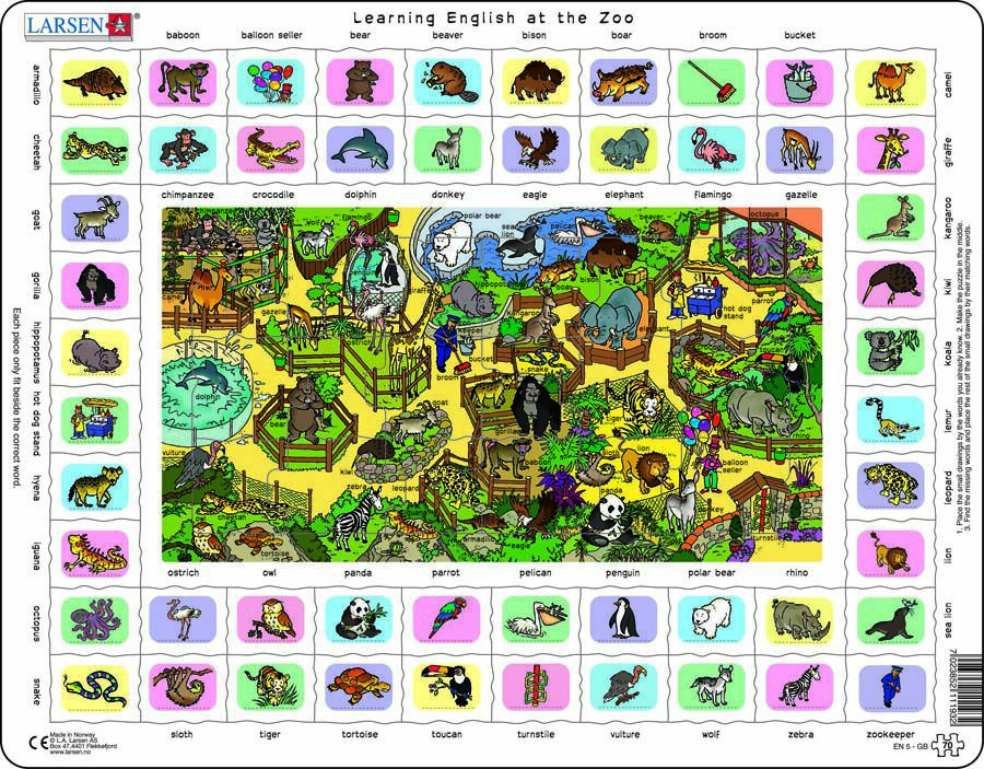 PUZLE ANGL&Egrave;S: ZOO