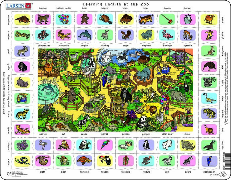 PUZLE ANGL&Egrave;S: ZOO