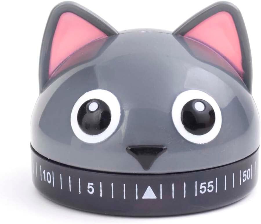 Temporizador de Cocina Kikkerland Gato gris