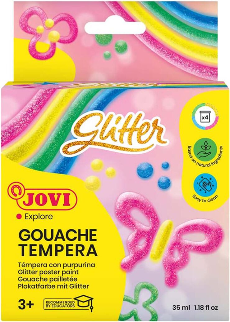 Tèmpera Jovi Purpurina 4 colors 35ml