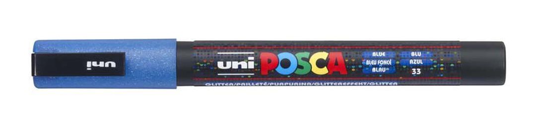 Rotulador Posca PC-3M 0,9-1,3mm azul glitter