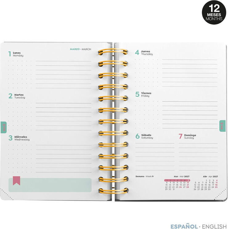 Agenda Escolar Activa W-O S/V Mult. 2026-2027 Soles