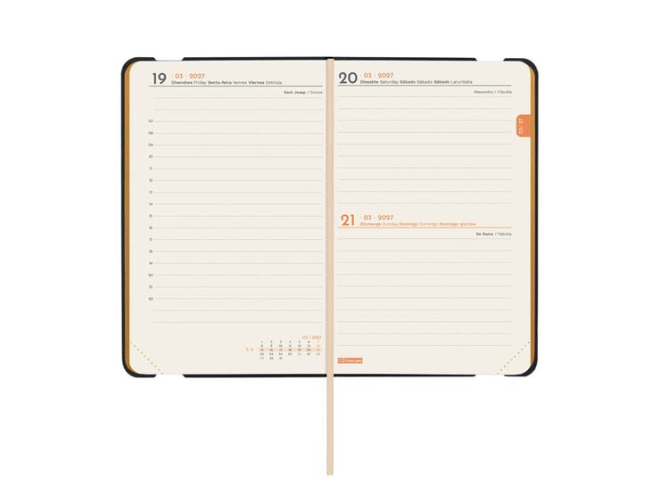 Agenda Finocam Joy D&iacute;a P&aacute;gina 2027 Catal&aacute;n Lema