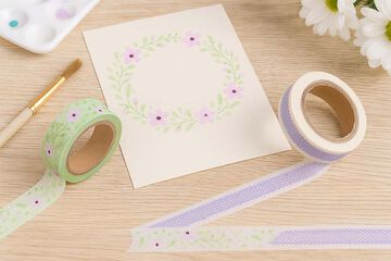 Cinta Washi Tape Innspiro Flores verde