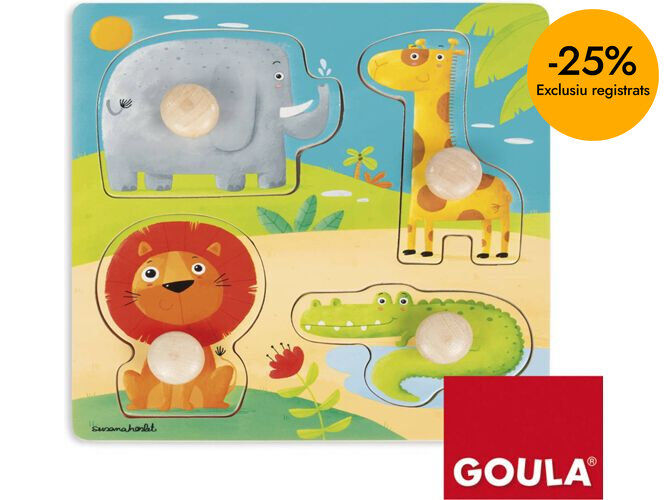 Animales de la selva Puzle de madera