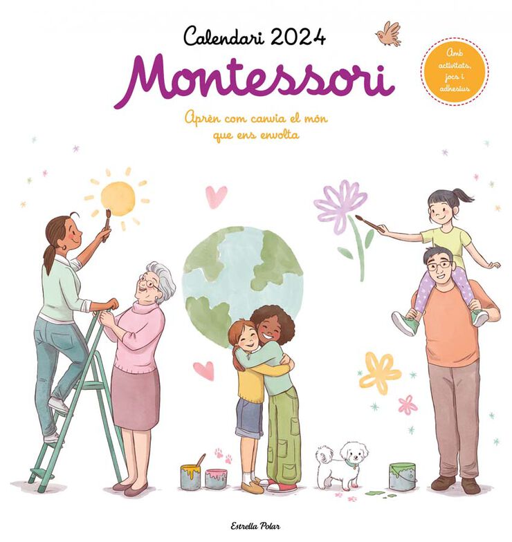 Calendario pared Montessori català 2024