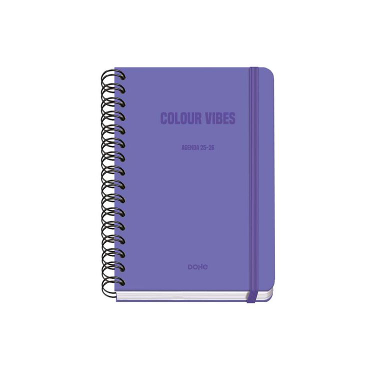 Agenda escolar Dohe A5 sem/vista cas 2025-26 Vibes lila