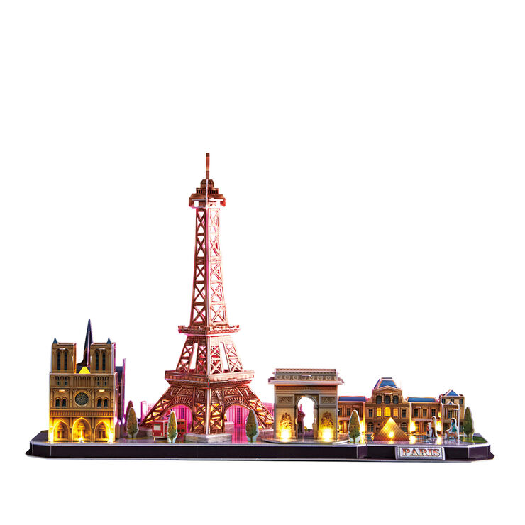 Puzle 3D 115 piezas Cubic Fun City Line Led: Paris