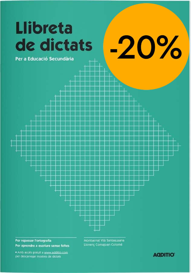 Llibreta Dictats Educaci&oacute; Secund&agrave;ria A5 Additio Catal&agrave;