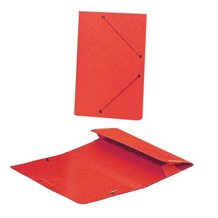 Carpeta gomas y bolsa Folio Senfort rojo