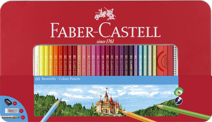 Estuche Metal Faber-Castell Lápices 60 colores - Abacus Online