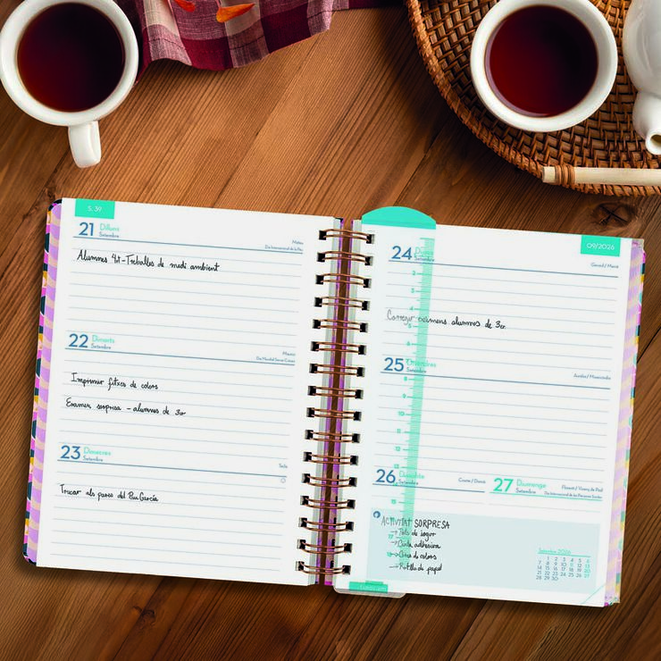 Agenda Finocam Magis Design 1/4 Sem/Vista Catal&aacute;n 2026-27 Lilac