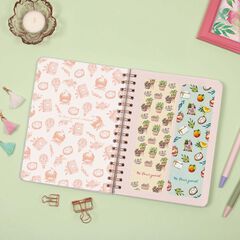 Agenda Finocam escolar The Flower Journal E10 setm/vista cas 2025-26 rosa