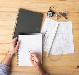 Notebook A4 Miquelrius Grafit 5x5 160 hojas