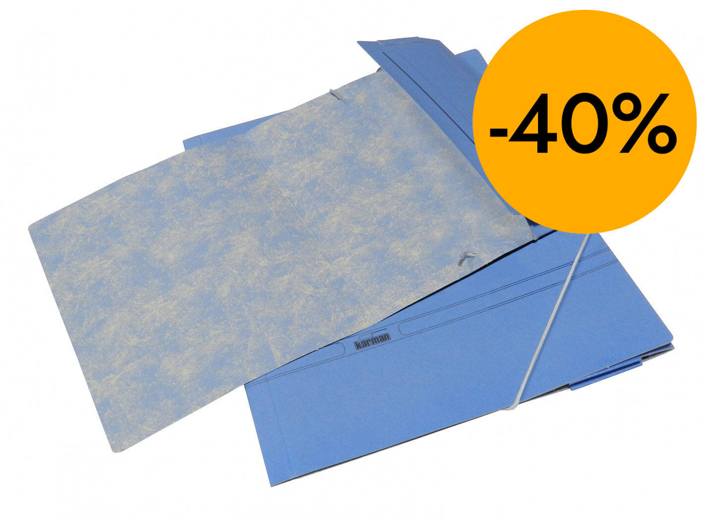 Carpeta con gomas y bolsa Folio Montichelvo azul