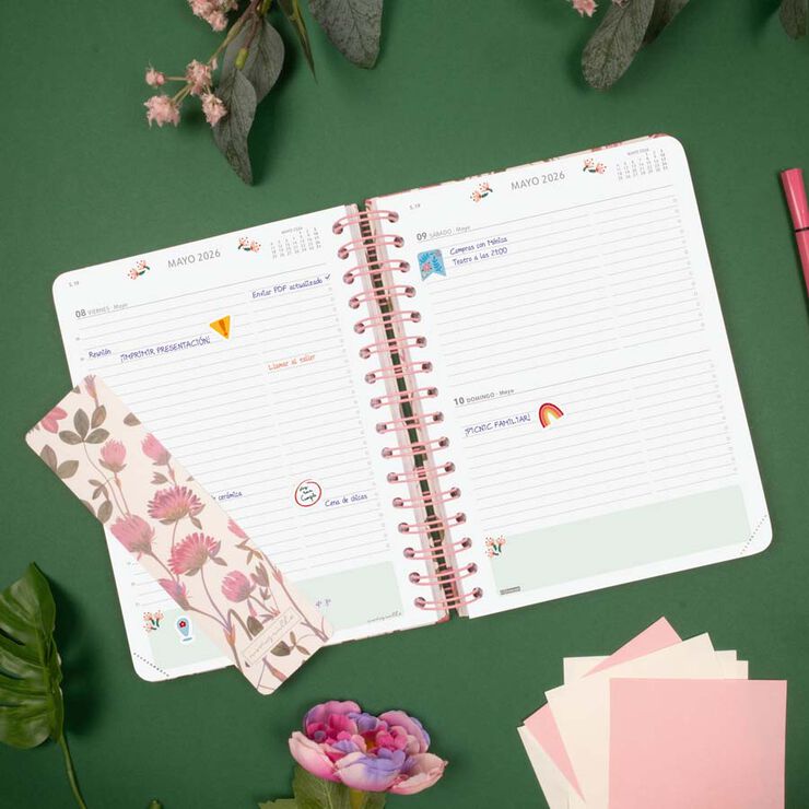 Agenda Finocam Moniquilla E10 1dia/pàg cas 2026 Rosella