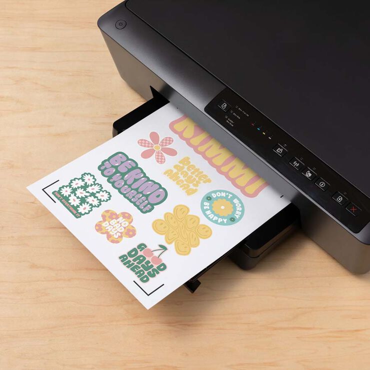 Sticker imprimible A4 blanco 8 hojas