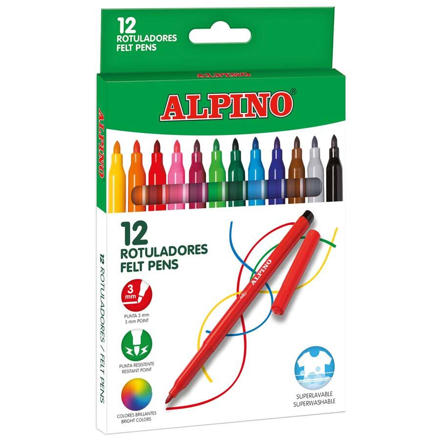 Rotuladores Alpino 12 colores