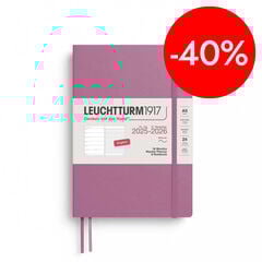 Agenda 18 mesos Leuchtturm A5 setm/vista 2026 rosa