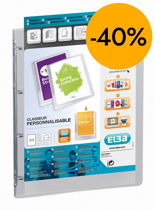 Carpeta projectes cangur Elba A4 20mm transparent