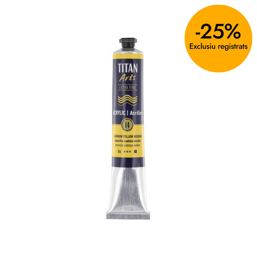 Pintura acr&iacute;lica Titan 60ml amarillo cadmio medio