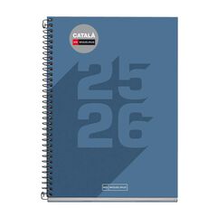 Agenda escolar Miquelrius Plus setm/vista cat 2025-26 Basic blau marí