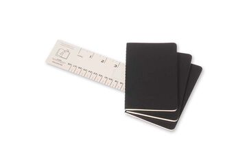 Pack 3 Libretas Moleskine P Negro Raya