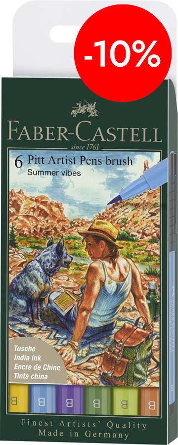 Pitt Artist Pen brush Sumer Vibes 6 c