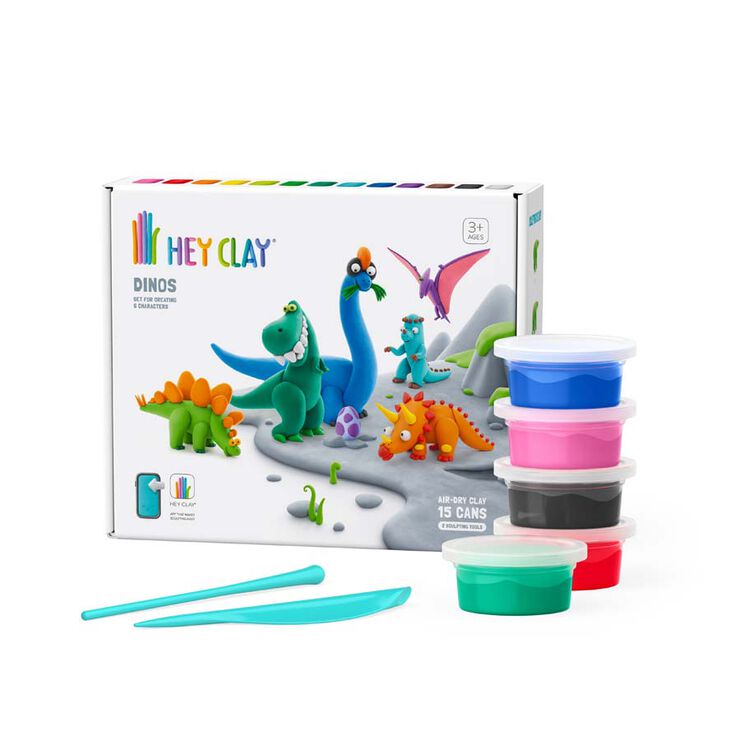 Hey Clay Set Dinosaures 15 pots
