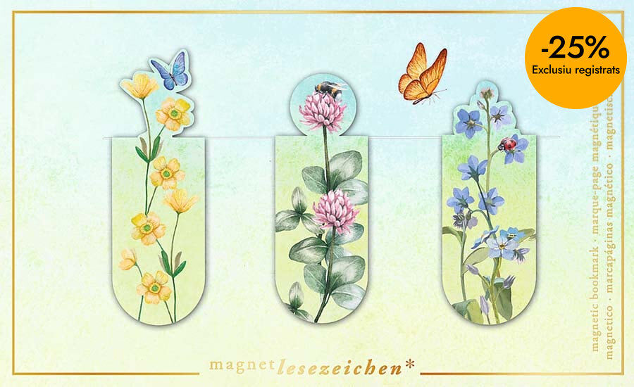 Punt de Llibre magn&egrave;tic Flors 3u