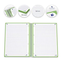 Notebook Oxford EuropeanBook 1 A4 80 hojas 5x5 verde manzana