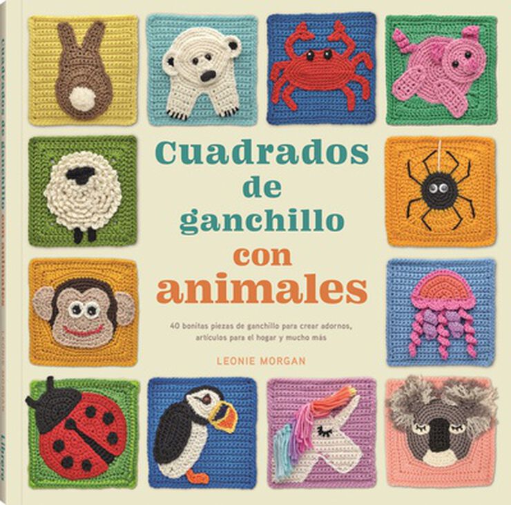 Cuadrados de ganchillo con animales