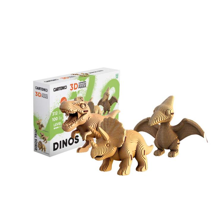 Puzzle 3D Cartonic Dinos Trio
