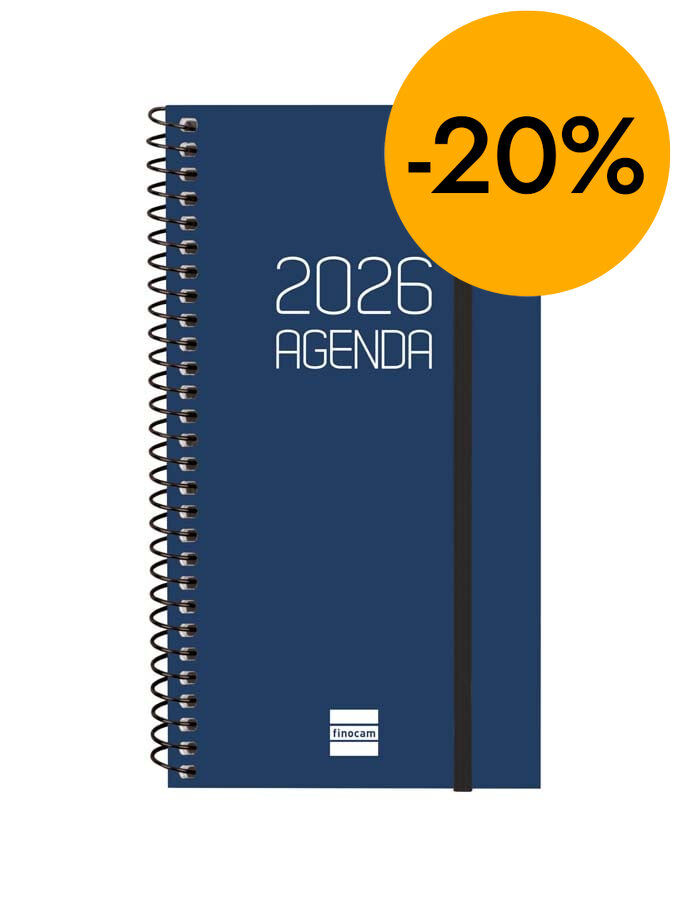 Agenda Finocam Opaque E9 sem/vista horizontal cas 2026 azul