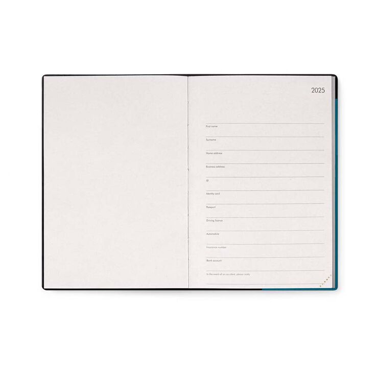 Agenda Legami Bloc sem/vista mult 2025 Tealblue