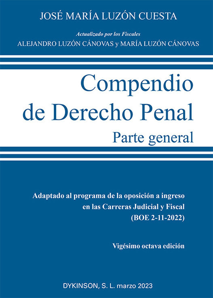 Compendio de Derecho Penal. Parte General