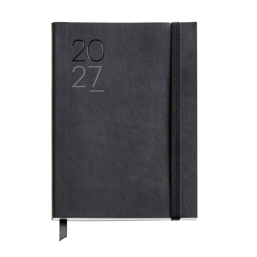 Agenda Miquelrius Journal Semana Vista Multiling&uuml;e 2027 Luxor Negro