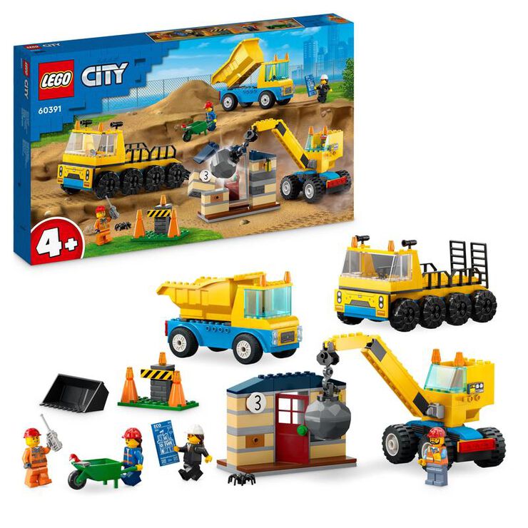 LEGO® City Camions de Construcció i Grua amb Bola de Demolició 60391