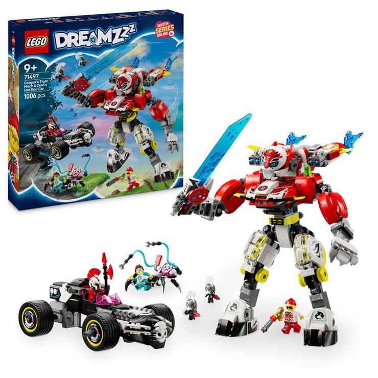 LEGO® DREAMZzz Meca Tigre de Cooper i Bòlid de Zero 71497