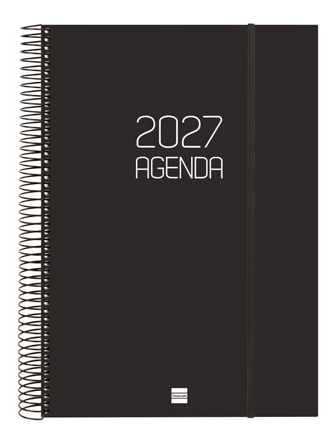 Agenda Finocam Opaque D&iacute;a P&aacute;gina 2027 Catal&aacute;n Negro