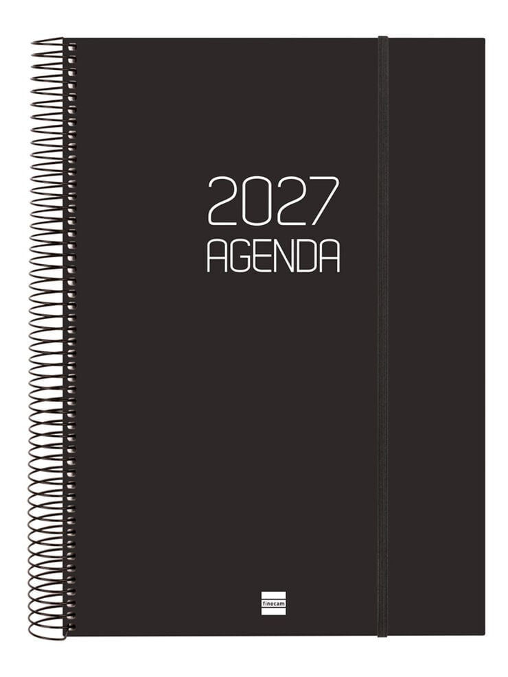 Agenda Finocam Opaque D&iacute;a P&aacute;gina 2027 Catal&aacute;n Negro