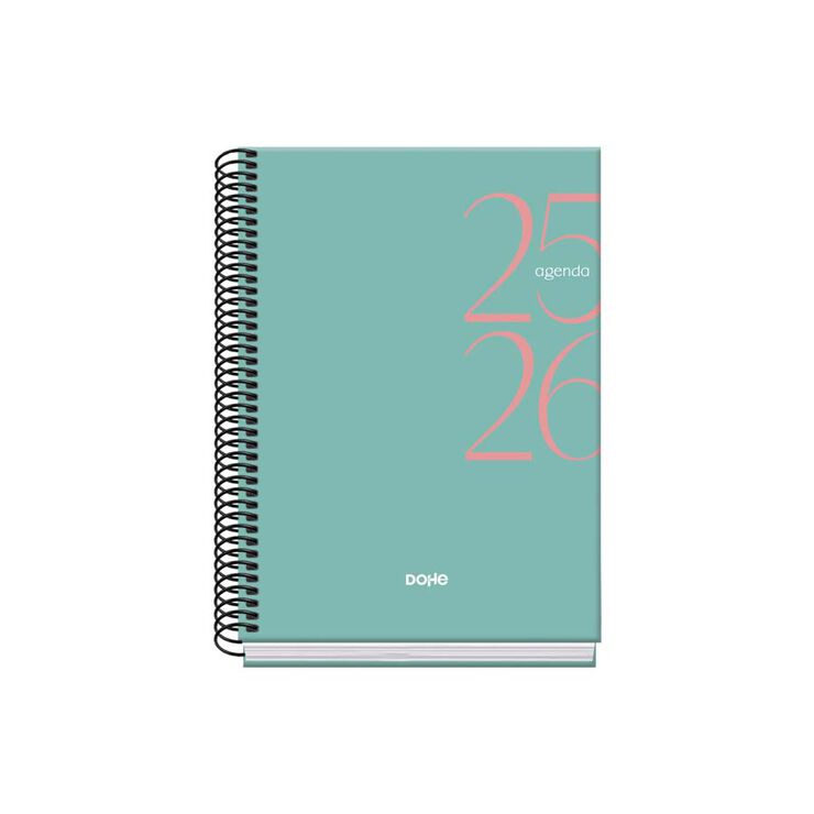 Agenda escolar Dohe A5 sem/vista cas 2025-26 Basic verde
