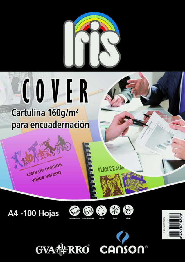 Cartulina Canson Cover Iris A4 180g blanco 100 hojas