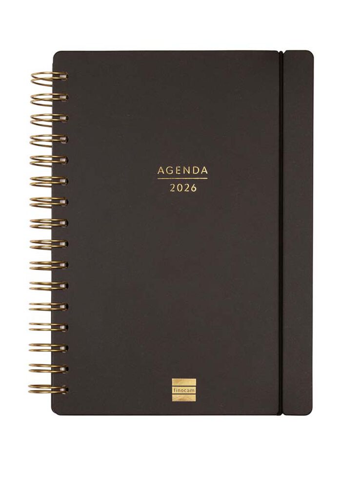 Agenda Finocam 16 mesos Haiku E10 setm/vista cat 2025-26 negre