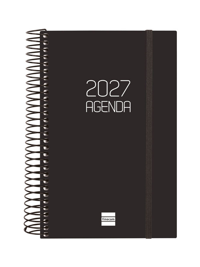 Agenda Finocam Opaque D&iacute;a P&aacute;gina 2027 Catal&aacute;n Negro