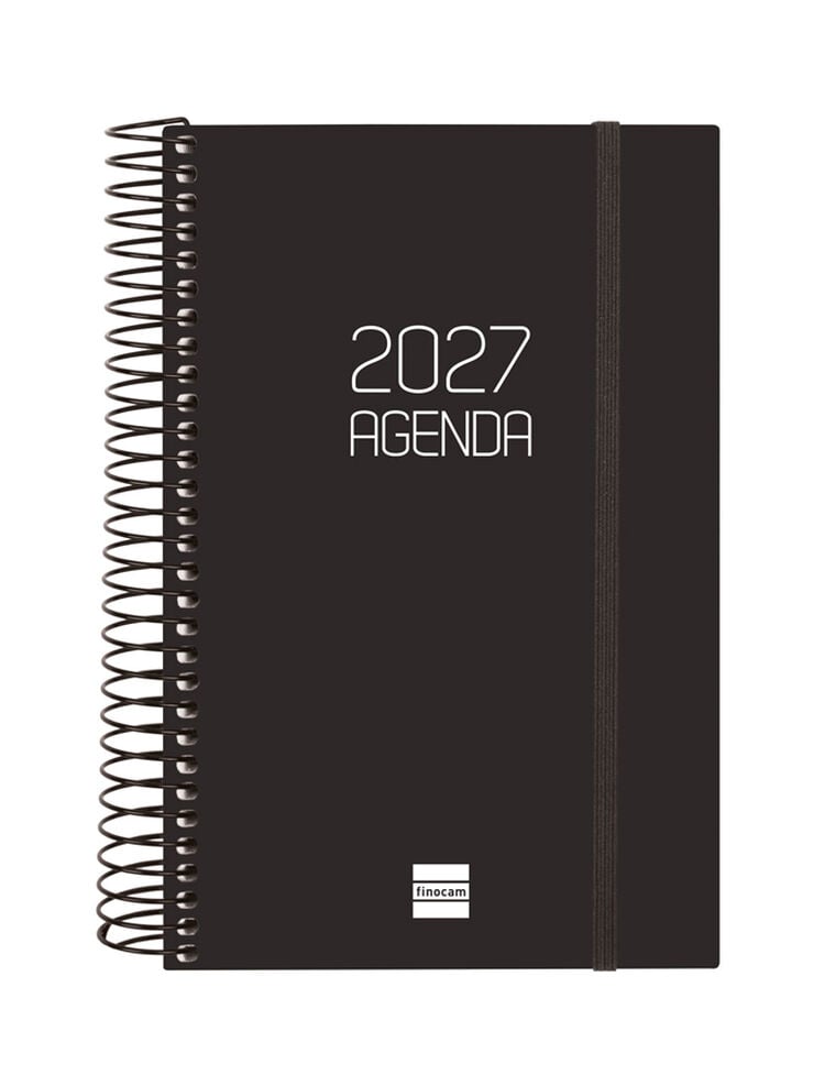 Agenda Finocam Opaque D&iacute;a P&aacute;gina 2027 Catal&aacute;n Negro