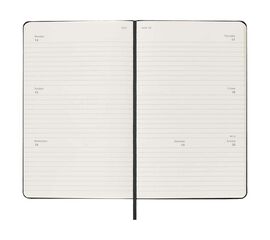 Agenda Moleskine 12m sem/vista 2025 horizontal L negro