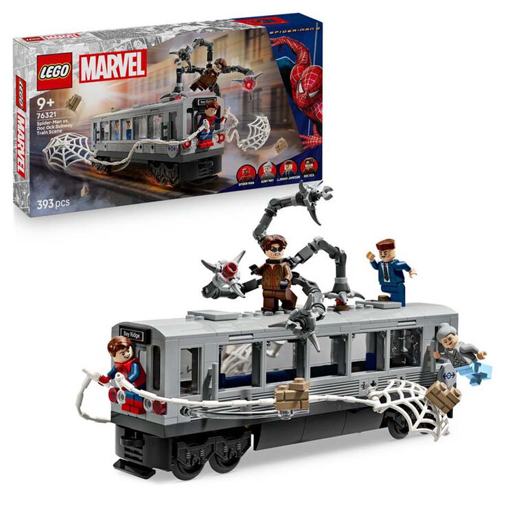 LEGO® Super Heroes Spider-Man vs. Doc Ock: Escena del Tren Subterráneo 76321