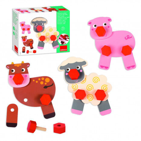 Enrosca y juega con animales de granja