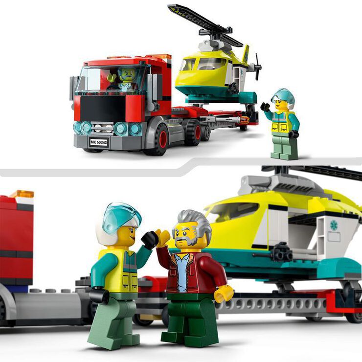 LEGO® City Transporte del helicóptero de rescate 60343